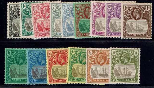 Image of St Helena SG 97/112 VLMM British Commonwealth Stamp